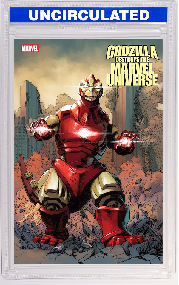 Godzilla Destroys The Marvel Universe #3 Dave Wachter Marvelized Iron Man-Zilla Variant