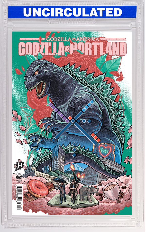 Godzilla Vs America: Portland Cover A (Dewey)