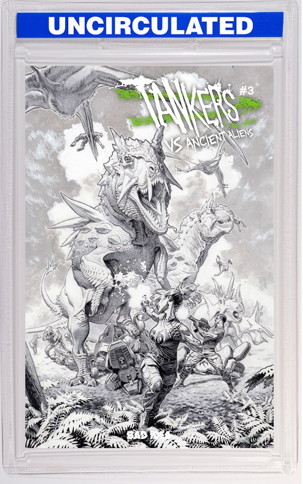 Tankers Vs Ancient Aliens # 3 (Of 4) CVR D INC Lewis Larosa B&W VAR