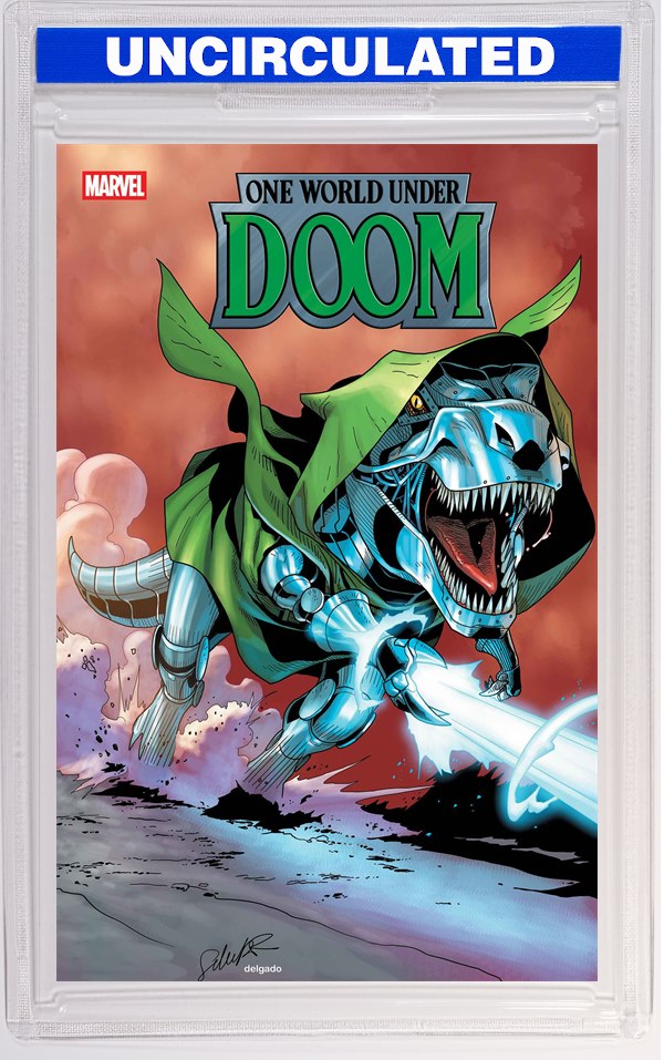 One World Under Doom #8 Salvador Larroca Doomasaur Variant