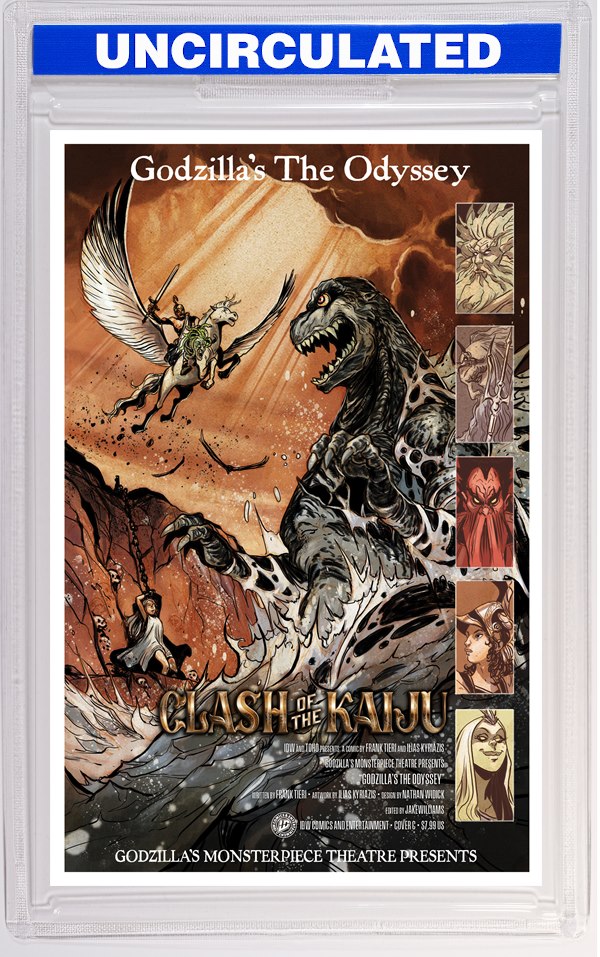 Godzilla’s Monsterpiece Theatre Presents: Godzilla’s The Odyssey Variant C (Tunica Movie Homage Cover)