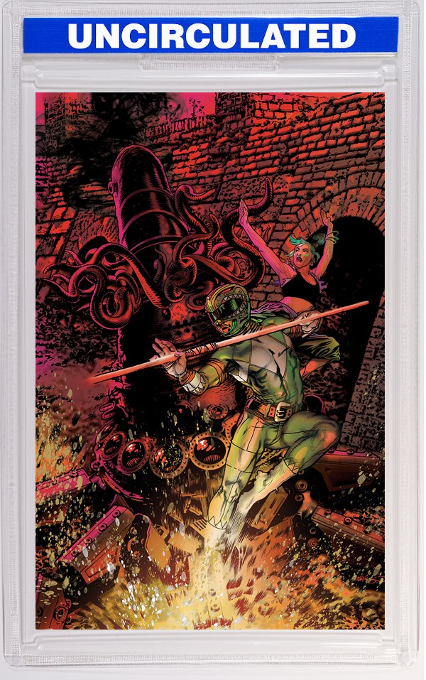 Power Rangers Green #2 D Foil Variant (Full Art, Foil, Harris)
